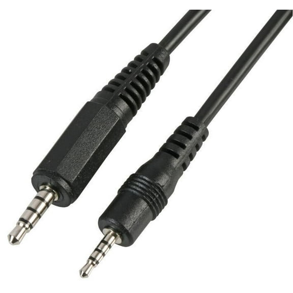 PRO SIGNAL - 3.5mm to 2.5mm 4 Pole Jack to Jack Lead, 1.8m Black