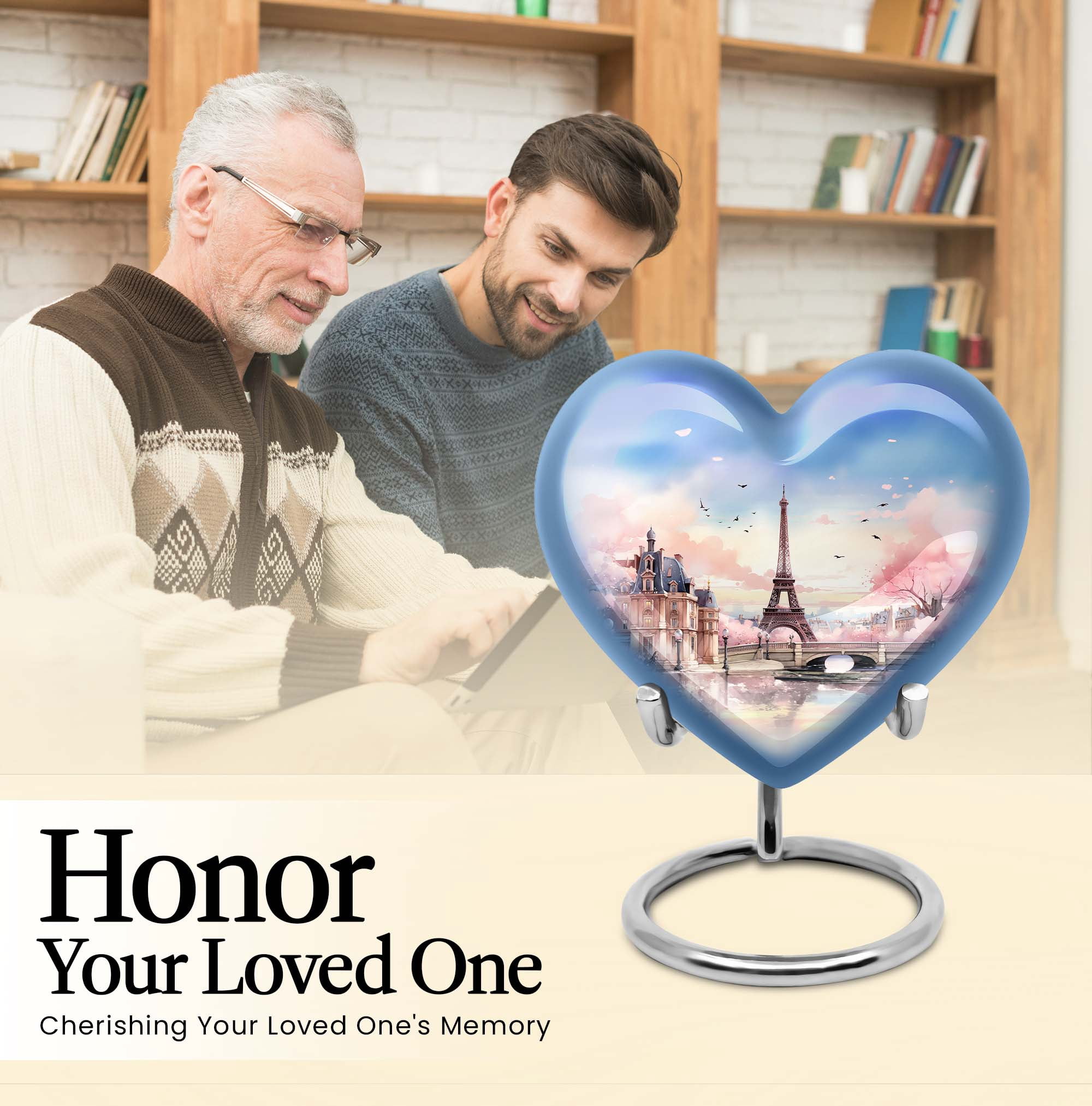 Eiffel Tower City Urns - Urns For Human Ashes Adult - Funeral Urns For Adult Ashes Men - Cremation Urns - Keepsake Urns For Ashes Small - Cremation Urn For Ashes - Urn For Dad (Size -3inch,1Pc)