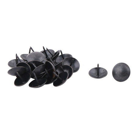 

Home Chair Metal Upholstery Thumb Tack Nail Decor Push Pin Black 19 x 15mm 25pcs