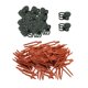 thumbnail image 1 of Abrazaderas para plantas de jardín, clips fijadores para plantas, clips organizadores de cables multiusos, 300 piezas rojo, 1 of 9