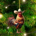 thumbnail image 4 of Christmas Rooster Ornament, Acrylic Carved Pendant, Xmas Tree Hanging Decorations, Unique Holiday Animal Pendant, Festive Acrylic Hanging Ornament, Farmhouse Christmas Decor, Holiday Party Decoration, 4 of 7
