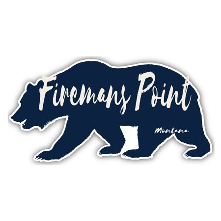 Firemans Point Montana Souvenir 4-Inch Vinyl Decal Sticker Bear Design