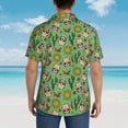 thumbnail image 4 of Honeii Vintage Sugar Skull Print Men’s Hawaiian Shirt,Classic Button-Down Short Sleeve Shirt, for Beach, Vacation, and Outdoor Activities,Small, 4 of 7
