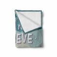 thumbnail image 2 of Saying Soft Flannel Fleece Throw Blanket, When You Believe Anything is Possible Polygonal Pattern Background Modern Print, Cozy Plush for Indoor and Outdoor Use, 60" x 80", Teal Brown, by Ambesonne, 2 of 6
