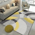 thumbnail image 3 of Alfombras para sala de estar, mesa de centro, celebración de bodas, 140 x 200 cm Amarillo + negro + gris, 3 of 6