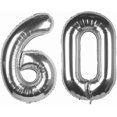 thumbnail image 1 of 40 inch Silver 60 Number Jumbo Foil Mylar Helium Balloons - Party Decoration Supplies Balloons - Great for 60th Birthday or 60th Any Anniversary Parti, 1 of 3