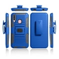 thumbnail image 3 of Compatible for Samsung Galaxy A20S Case with Tempered Glass Screen Protector Belt Clip Holster Defender Rugged Shock Proof Armor Heavy Protection Phone Cover w/Magnetic Mount Plate [Blue], 3 of 8