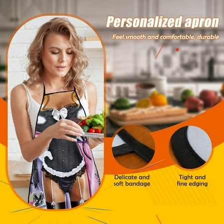 

huaguer Valentines Day Decor 1pc Adult Household KitchenApron Fun Printing Household Cleaning Apron Er Otic Role Play Room Decor