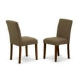 thumbnail image 2 of HomeStock Antique 5Pc Rectangle 60" Dining Room Table And 4 Parson Chair With Mahogany Leg And Linen Fabric Coffee, 2 of 5