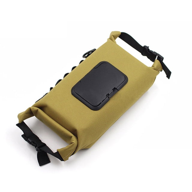 Bolsa de toallita húmeda de tela Oxford recargable para cochecito de asiento trasero de coche (caqui)