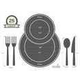 thumbnail image 6 of " OCCASIONS " 150 Piece set (25 Guests)-Vintage Wedding Plastic Plates & cutlery -Disposable Dinnerware 10'', 7.5'' + Silverware w/double fork (Verona Plain Ivory), 6 of 6