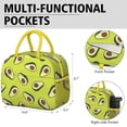 thumbnail image 6 of Lunch Bag Lunch Box for Women Reusable Insulated Lunch Bags,Water-Resistant Avocado Pattern Cooler Lunch Tote Bag, Large Capacity for Work Travel Picnic, 6 of 6
