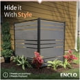 thumbnail image 4 of 48in H x 40in W (2 Panels) No Dig Enclo Vienna Charcoal Color Privacy Screen, Outdoor Vinyl Privacy Fence Panel, Privacy Wall for Trash Cans & Air Conditioner Fence, Patio Privacy Screen, EC18018, 4 of 11