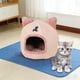 thumbnail image 4 of Casa para gatos, suministros para mascotas, impermeable, portátil, resistente a intemperie, cálida tienda de campaña para gatos, casa para porche, rosa, 4 of 6