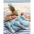 thumbnail image 3 of Outdoor Pillow Covers Throws Gradient Ocean Sea Waves,Waterproof Pillow Cases Pack of 2 Coastal Blue White Wave,Durable Cushion Cover Pillowcase for Patio Balcony Couch Garden, 3 of 7