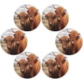 thumbnail image 3 of 1PC Place Mats Highland Cow Round Placemat Heat-Resistant Placemats Dining Table Mat Circle Shape 15.4" for Kitchen/Dinner/Party/Restaurant Home Decor Gifts, 3 of 7