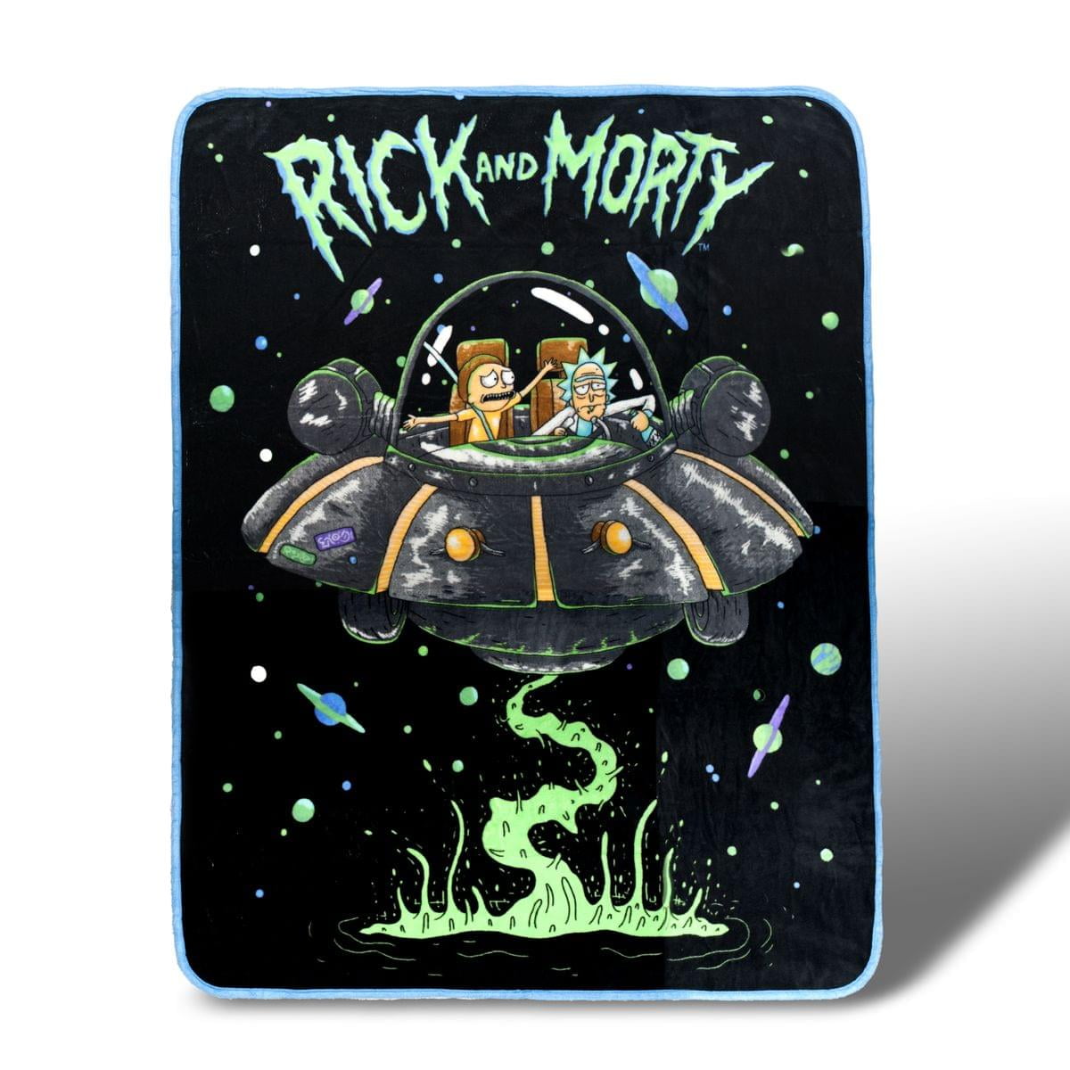 Rick and Morty Botanical Space Silky Touch Super Soft Throw Blanket 36 x 58,Multi