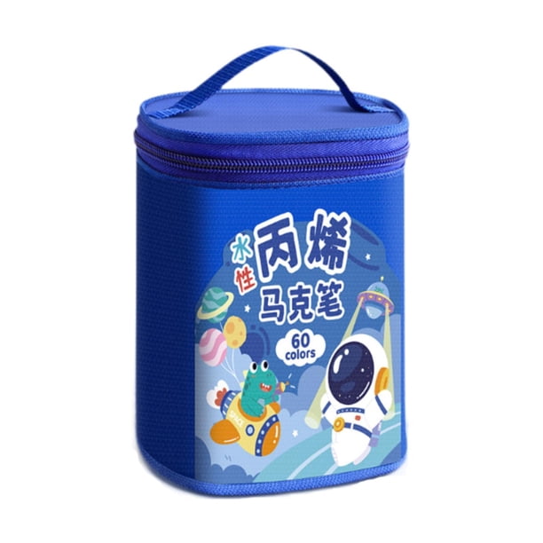 Marcadores acrílicos para pintar con estuche para tazas y manualidades 60 colores y azul