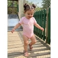 thumbnail image 4 of Mommy and Me Matching Outfit Short Sleeve Crew Neck Floral Letter Print Mom Shirt Infant Baby Girl, 4 of 5