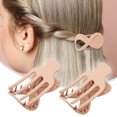 thumbnail image 2 of 2 pinzas de plástico para el cabello, pinzas para el cabello, pasadores para el cabello para mujeres, naranja claro mate, 3.39''x1.89''x0.91'', 2 of 7