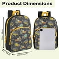 thumbnail image 3 of 15 Inch Fun Printed Backpack with Front Zippered Pocket & Padded Adjustable Shoulder Straps in Tough Trucks, 3 of 6