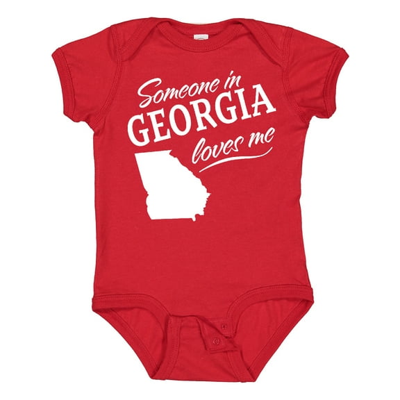 Inktastic Someone in Georgia Loves Me Boys or Girls Baby Bodysuit