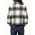 thumbnail image 5 of Flannels For Women Cropped Shacket Jacket Fashion Plaid Fall Coat Button Down Crop Jacket Trendy Clothes Fall Winter Outwear, 5 of 9