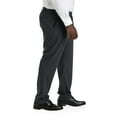 thumbnail image 3 of Perfect Fit Waist-Relaxer Flat-Front Suit Pants Charcoal 62 x 30, 3 of 5