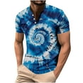 thumbnail image 2 of Awdenio Mens T Shirts Tie Dye Short Sleeve Round-Neck Senior Short Sleeve Tie Dye Tee Shirt for Men, 2 of 5