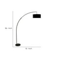 thumbnail image 5 of Floor Lamp with Arched Extendable Neck and Marble Base Black - Saltoro Sherpi, 5 of 5