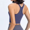 thumbnail image 4 of Women Bras Thin Shoulder Strap Shock-absorbing Running Fitness Bra Beautiful Back Sexy Yoga Gathering Sports Bra Bras for Women No Underwire Purple XS, 4 of 4