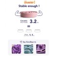 thumbnail image 5 of LE TAUC 8 Inch Ceramic Slow Feeder Dog Bowl for Medium Breed, Maze, Pink Bloom, 1.5 Cups, 5 of 12