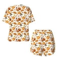 thumbnail image 5 of Lsque Pumpkins Women's Short-Sleeved Pajama Set - 2 Piece Soft and Lightweight Sleepwear Set-Medium, 5 of 9