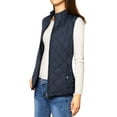 thumbnail image 2 of DARING DIVA Women's Zip Stand Collar Quilted Padded Vest XS Dark Blue, 2 of 8