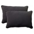 thumbnail image 1 of Pillow Perfect 501420 Fresco Noir Surdimensionné Rectangle Jeter Oreiller (Lot de 2), 1 of 2