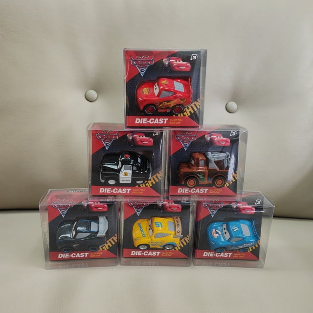 Nuevo coche de juguete de Disney Pixar Cars, Rayo McQueen, Matt Jackson Storm, escala 1:55, fundido a presión, regalo de Navidad para niños.