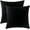 Black, variant on Nmkwnr 2 Pack Decorative Throw Pillow Covers with Zipper, Velvet Square Cushion Case for Couch Sofa Bed Living Room Car, 16 x 16 inches