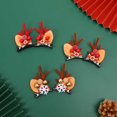 thumbnail image 2 of Billuyoard Pinzas navideñas para el pelo, horquilla de cuerno de ciervo, estilo bonito, decoración para la cabeza, diario, diadema, Kits de decoración para fiestas Caqui, 2 of 6