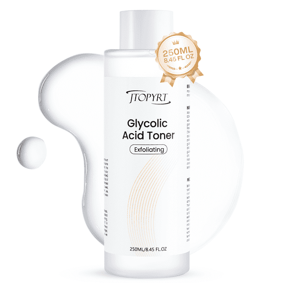 Jtopyrt Glycolic Acid Toner Exfoliator to Reduce Pore Size Blur Fine Lines and Even Skin Tone for Radiant Skin Daily 250ml/8.45 fl oz