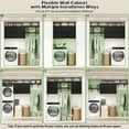 thumbnail image 6 of Homieasy Wall Mounted Cabinet with Hanging Rod, 65'' Wide Laundry Cabinet with 2 Shelves and Doors, Reversible, Small Storage Cabinet for Laundry, Bedroom, 300+ LBS Weight Capacity, Black, 6 of 7