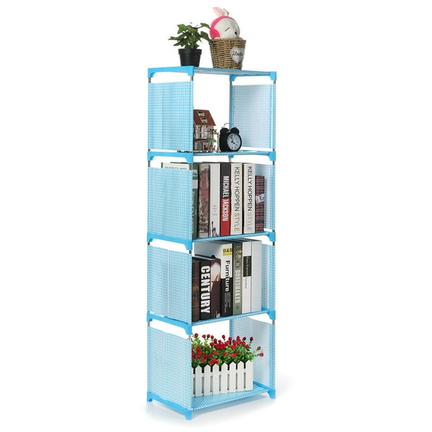 4-Cube Storage Shelf, 4 -Tiers Bookshelf for kids, Modular Organizer