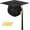 Black, variant on Shiny  Graduation Cap with 2026 Tassel,  Adjustable Mortarboard for  Graduation Ceremony