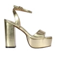 thumbnail image 3 of XY London Womens Jayce Metallic Strappy High Block Heel Sandals, 3 of 5