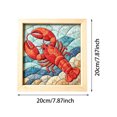 thumbnail image 4 of No-Sew Kinusaiga Fabric Art Kit, DIY Relaxing Handmade Art Project for Adults, Textile Craft Wall Decor Craft, Halloween Christmas Fall Gifts,Lobster, 4 of 6