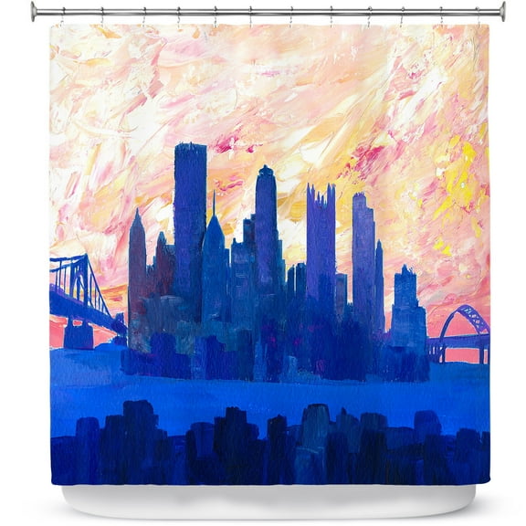 Shower Curtains 70" x 93" from DiaNoche Designs by Markus Bleichner - Portland Skyline