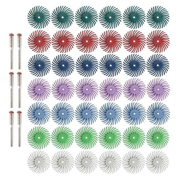 Kit de discos de cerdas FPPO 42 piezas para herramientas rotativas Grit 80-2500