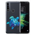 thumbnail image 1 of WIRESTER Transparent Soft Gel TPU Clear Case Slim Protective Cover for TCL 20 XE 6.52" 2021, Blue Sea Turtle, 1 of 3