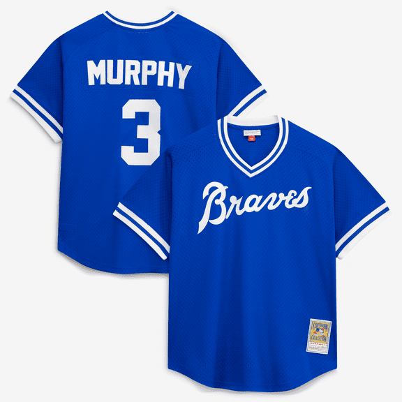 Men's Mitchell & Ness Dale Murphy Royal Atlanta Braves Authentic Batting Practice Jersey