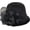 Black 2, variant on Felt Cloche Fedora Hat Winter Warm Bucket Hat Ladies Church Derby Party