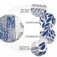 thumbnail image 3 of Blue Grey Floral Bathroom Shower Curtains with 12 Hooks Polyester Waterproof Shower Curtain for Stalls and Bathtubs Vintage Abstract Art Farmhouse Decorative Bathroom Privacy Curtain 72x78 Inches, 3 of 9